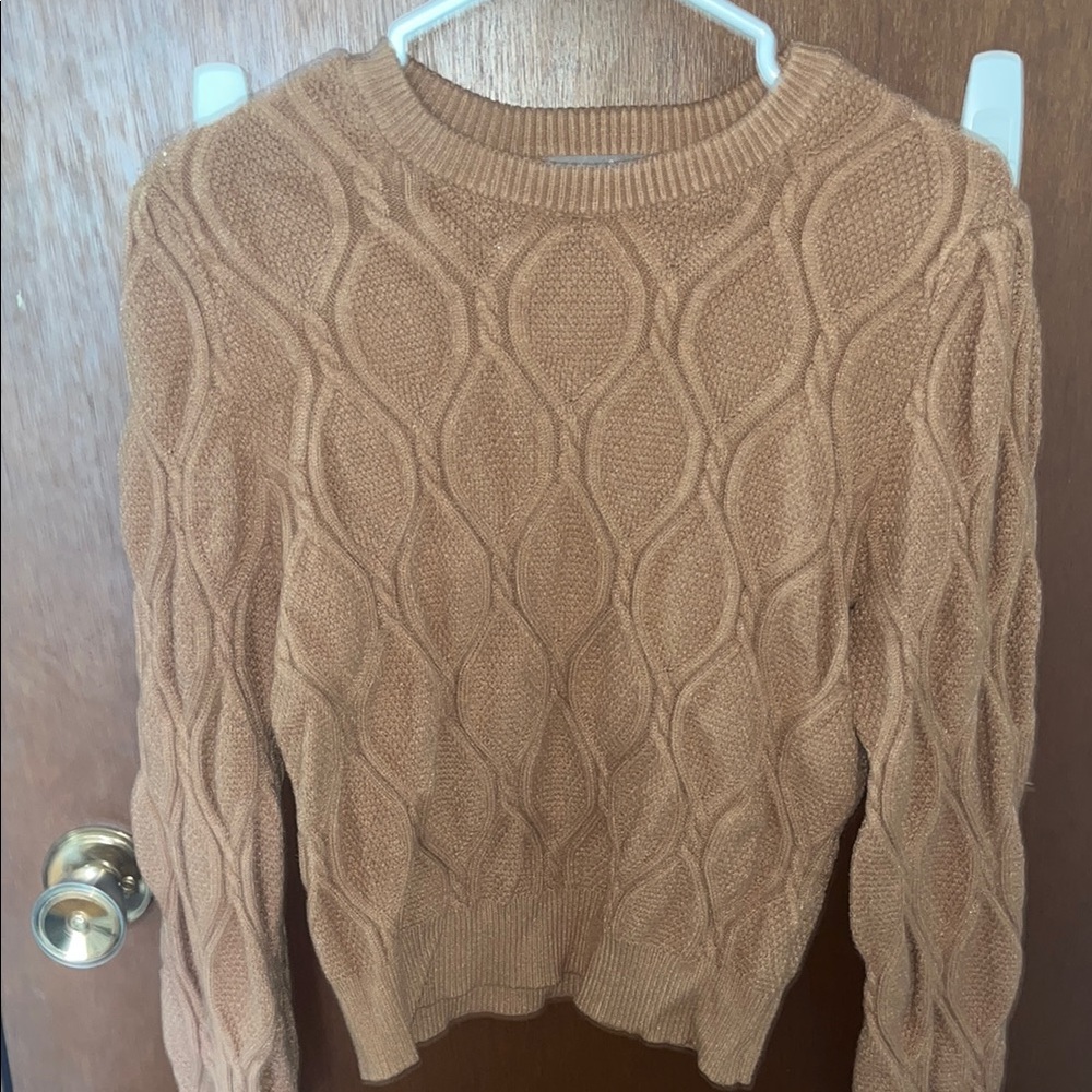 Cable Knit Tan Sweater
